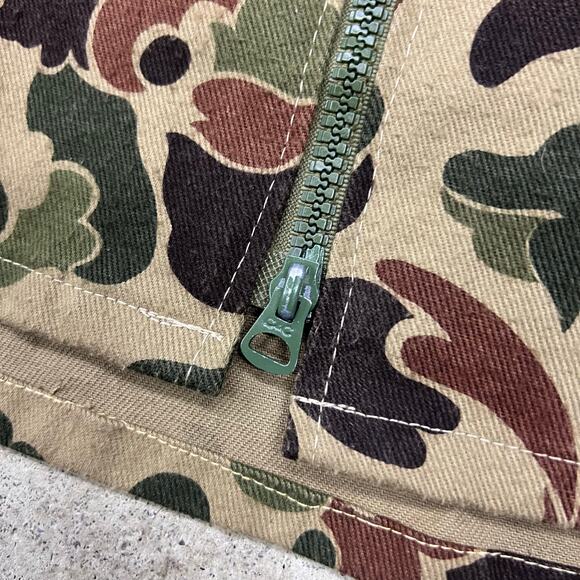 Vintage Duck Camo Full Zip Oversized Long Sleeve Shirt Gander Mountain 3XL Hunt - Picture 3 of 8